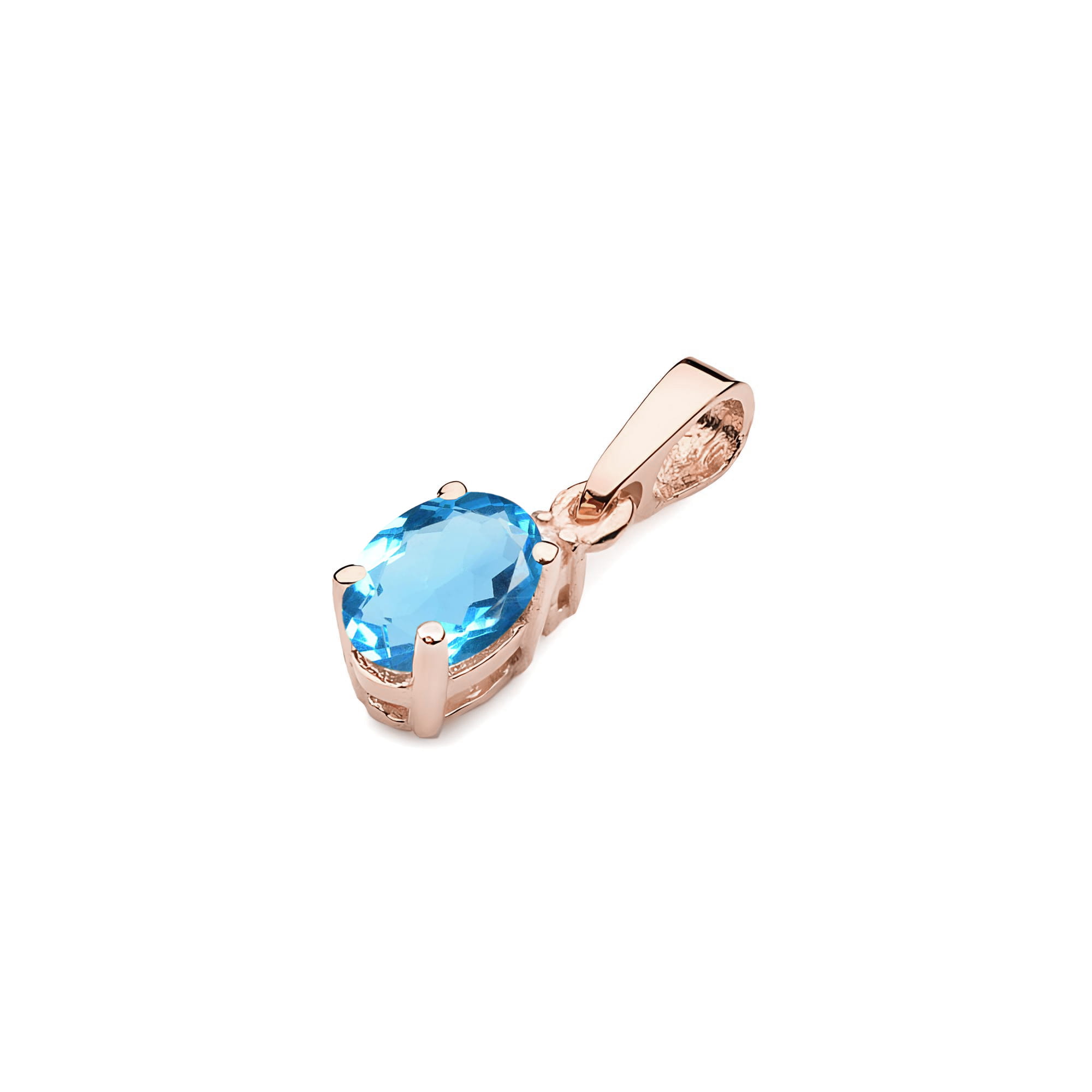 Zawieszka z kamieniem topaz swiss 0,50 ct Z0001 – różowe złoto próby 585 – widok produktu 2