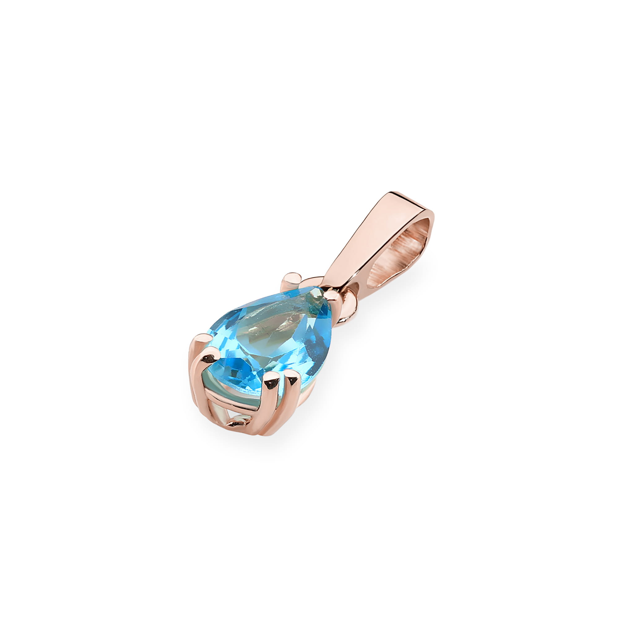 Zawieszka z kamieniem topaz swiss 0,90 ct Z0006 – różowe złoto próby 585 – widok produktu 2