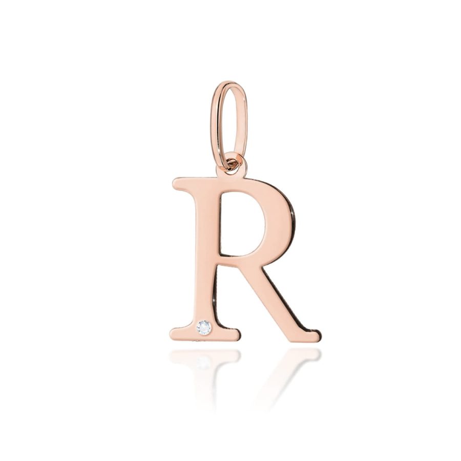 Zawieszka z diamentem 0,005 ct Z0069 – różowe złoto próby 585 – widok produktu 1