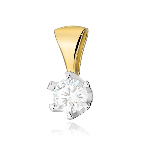 Złota zawieszka z diamentem 1 ct próby 585